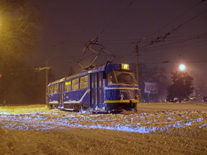 Одесский электротранспорт массово ночевал на улицах города