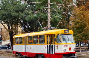 В Одессе трамвай временно поменял маршрут