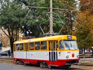 Из-за ДТП в центре Одессы временно остановлено движение четырех трамвайных маршрутов