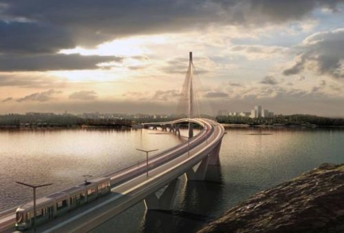 В Хельсинки построят один из длиннейших трамвайно-пешеходных мостов в мире