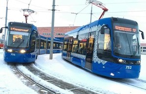Второй польский трамвай вышел на скоростной маршрут в Киеве (ФОТО)