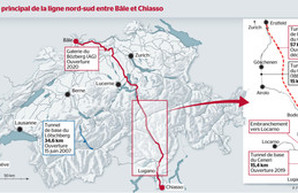 Швейцария завершила строительство железнодорожного тоннеля в Альпах под перевалом Сен-Готард