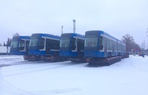 В Киев привезли все десять польских низкопольных трамваев (ФОТО)