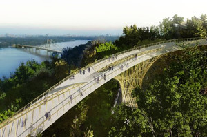 В Киеве планируют построить пешеходно-велосипедный мост