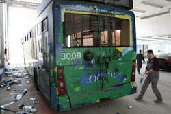В Одессе начали красить троллейбусы по новым технологиям (ФОТО)