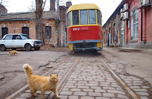 Фото дня: остаток узкоколейного трамвая в Одессе
