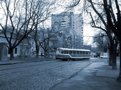 Фото дня: одесский трамвай на Молдаванке по улице Колонтаевской