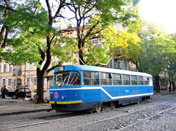Фото дня: одесский трамвай на Молдаванке по улице Колонтаевской