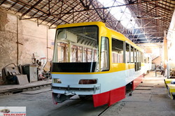 В Одессе построили очередной новый трамвай из запланированных на 2017 год (ФОТО)