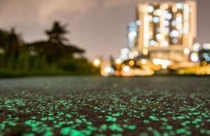 Новые светящиеся дороги в Сингапуре