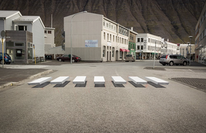 В Исландии открыли пешеходный переход в 3D формате