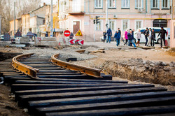 В Одессе продолжается ремонт трамвайной конечной у Пересыпского моста (ФОТО)