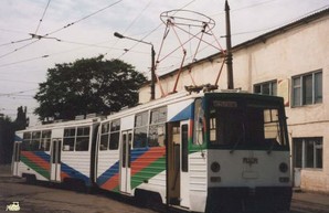 Фото дня: оригинальный рижский двухсекционный трамвай в Одессе