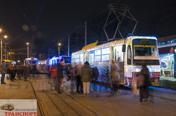 Яркий и красочный парад рождественских трамваев проехал по Одессе (ФОТО, ВИДЕО)