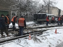 Как в Одессе на Слободке трамвайные пути ремонтировали (ФОТО)