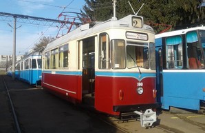 В Виннице в день рождения трамвая на маршрутах курсировали ретро-вагоны