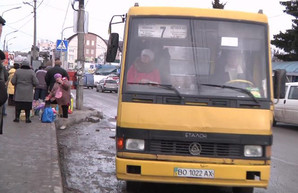 В Тернополе забастовали водители маршруток