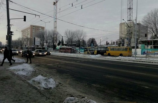 Во Львове из-за непогоды остановилось движение троллейбусов