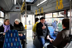 В Ивано-Франковске большие турецкие автобусы вышли на новый автобусный маршрут