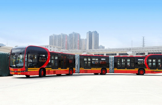 Китайская компания «BYD» создала трехсекционный электробус