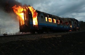 Сегодня рано утром на Львовской железной дороге горел дизель-поезд