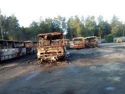 В Дымере под Киевом на территории АТП сгорели автобусы