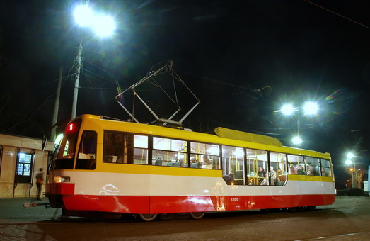 В Одессе маршрут трамвая на Большой Фонтан работает круглосуточно