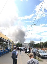 Во Львове случился пожар на территории локомотивного депо «Львов-Запад»