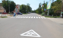 На улицах Березовки Одесской области появилась новая дорожная разметка