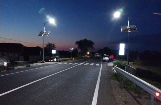 Пешеходные переходы на трассе Одесса – Рени стали безопасней – на них появилось автономное освещение