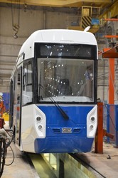 В Евпатории испытывают новый трамвай производства «Уралвагозавода»