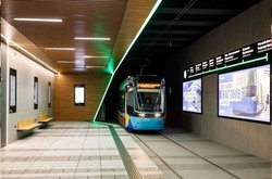 В Киеве обновили конечную станцию скоростного трамвая - она внутри торгового центра (ФОТО)