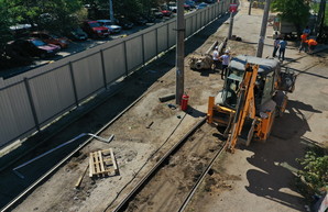 В Одессе начат демонтаж трамвайных путей на 16-й Фонтана