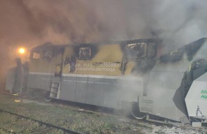 В Белгороде-Днестровском был пожар на железной дороге (ФОТО)