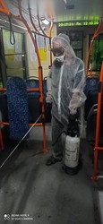 В Одессе продолжают дезинфицировать общественный транспорт (ФОТО)
