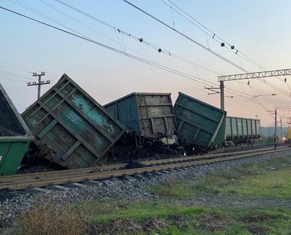 Под Кривым Рогом произошла железнодорожная авария из-за диверсии (ФОТО)