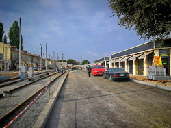 Ремонт Новощепного Ряда в Одессе: монтируют предпоследний участок новых трамвайных путей (ФОТО)