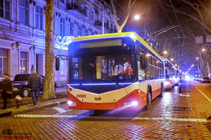 Как будет ехать троллейбусный парад в Одессе