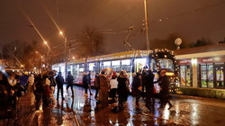 По Одессе проехали рождественские трамваи (ФОТО, ВИДЕО)