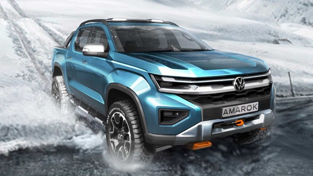 Представлены новые наброски Volkswagen Amarok следующего поколения