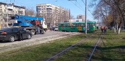 В Одессе сошел с рельс трамвай