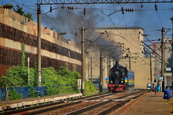 По Одессе ходил ретро-поезд с американским паровозом времен Второй мировой войны (ФОТО, ВИДЕО)