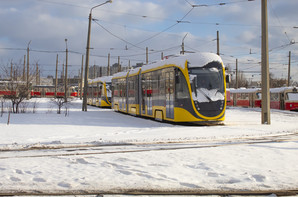 В Киев привезли новые трамваи "Татра-Юг"