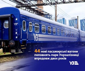 Українська залізниця придбала 44 пасажирських вагони