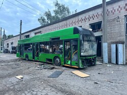 Від російського удару у Харкові постраждав тролейбусний парк