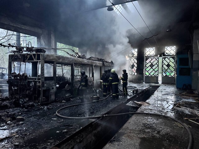 Від російського удару у Харкові постраждав тролейбусний парк