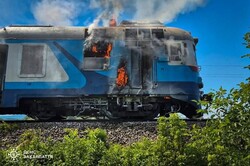 У Закарпатті горів пасажирський дизель-поїзд