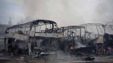 В Одесі російською атакою уражено автобусний парк